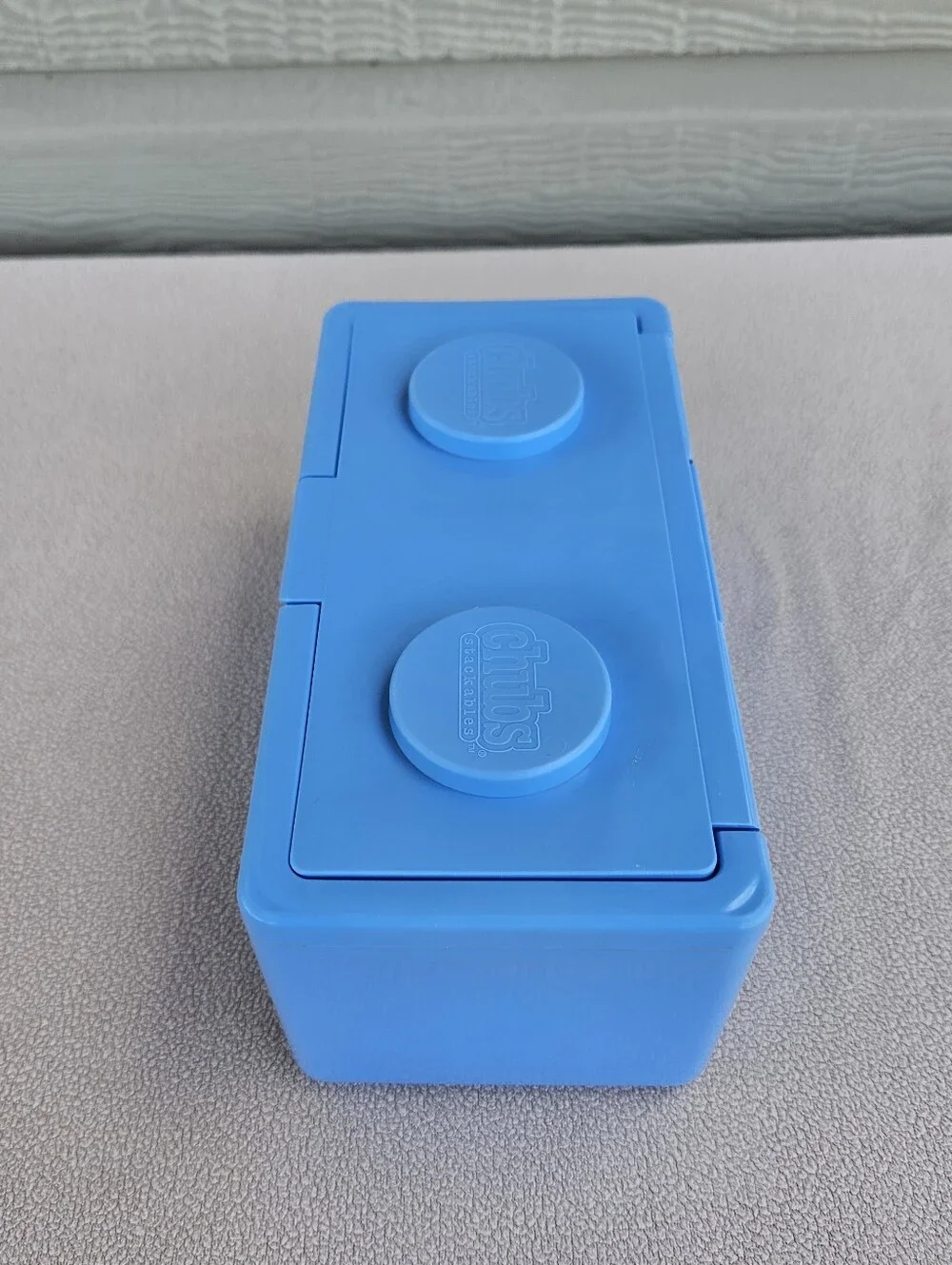 CHUBS Stackable Empty Plastic Baby Wipe Container Storage Vintage Light Blue